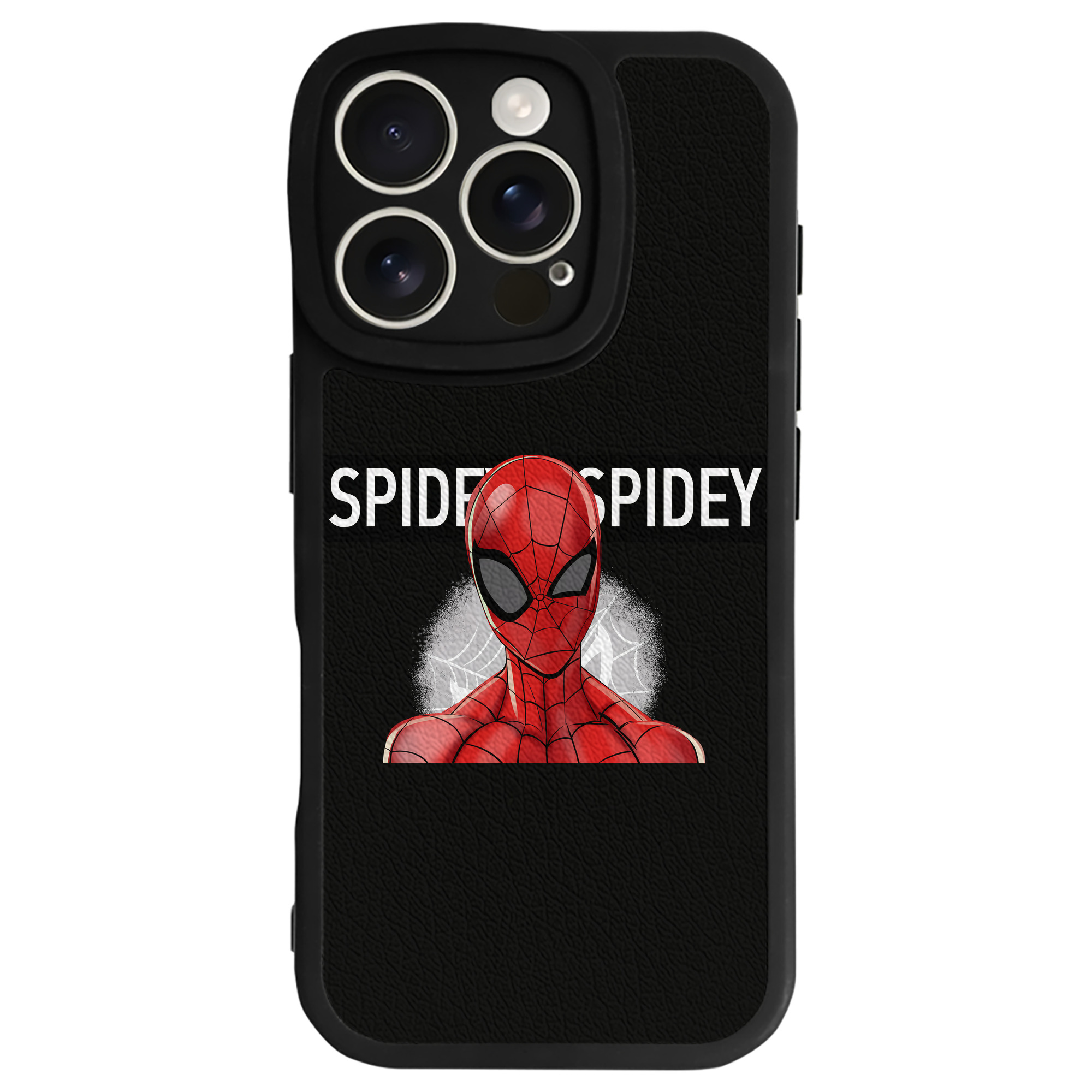 （画像用） Spider Man スパイダーマン 【iPhone 16シリーズ対応】シリコンスマホケース（レザー調） 材質：シリコン
